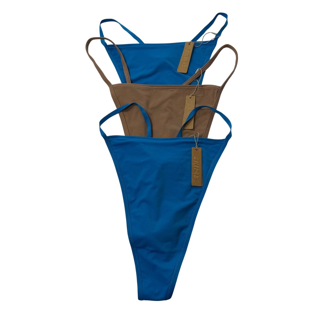 SKIMS Fits Everybody T-String‎ Thong Lot of 3 Mykonos Sienna 4Xs